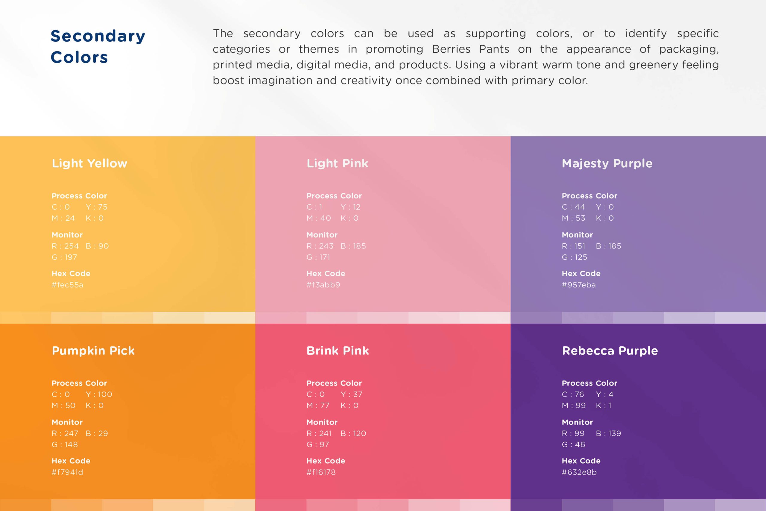 Berries Pants Brand Corporate Secondary Colour - EGGHEAD Branding Agency