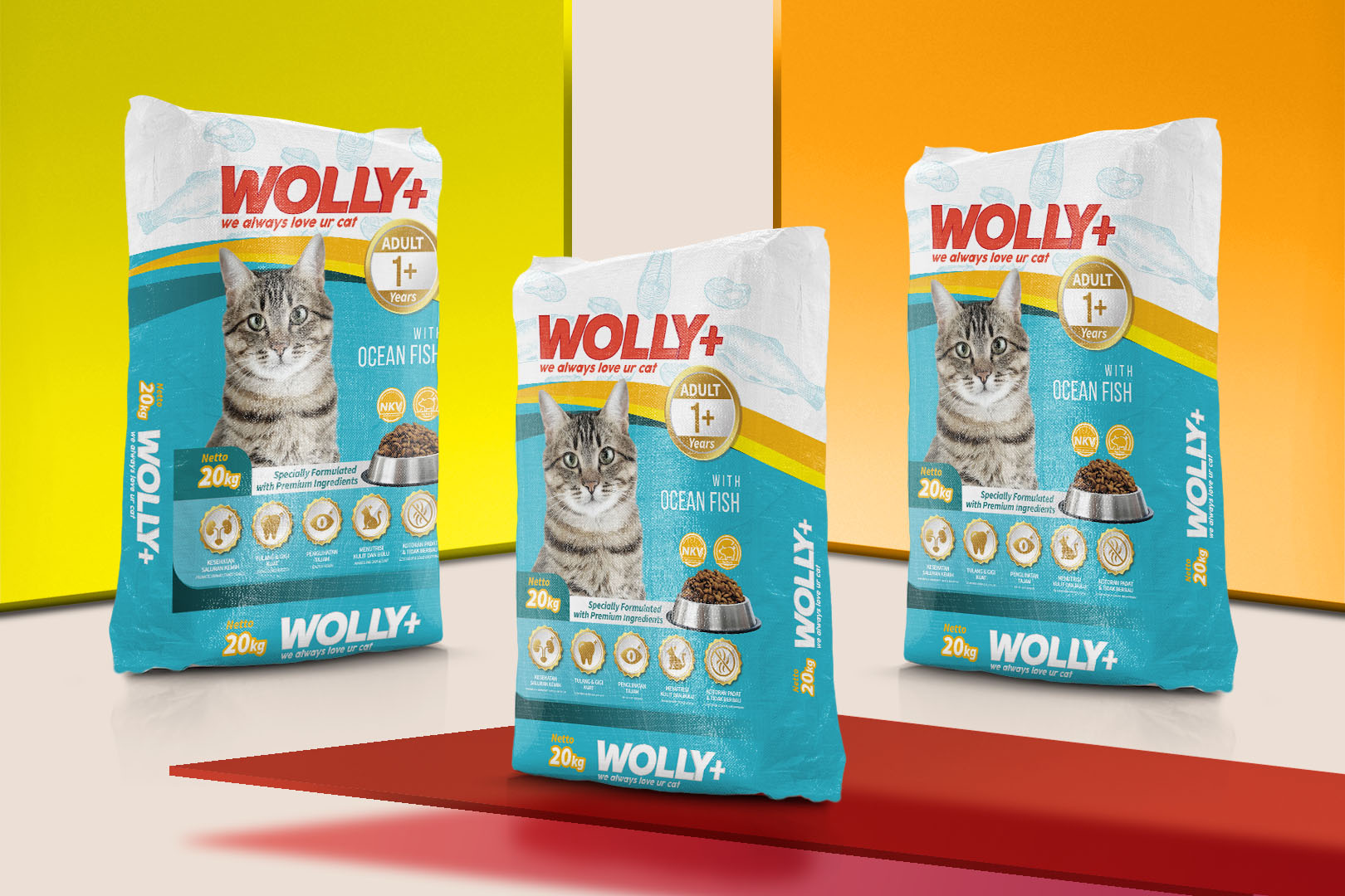 Wolly Pet Food - Logo and Packaging Design by EGGHEAD Branding Agency