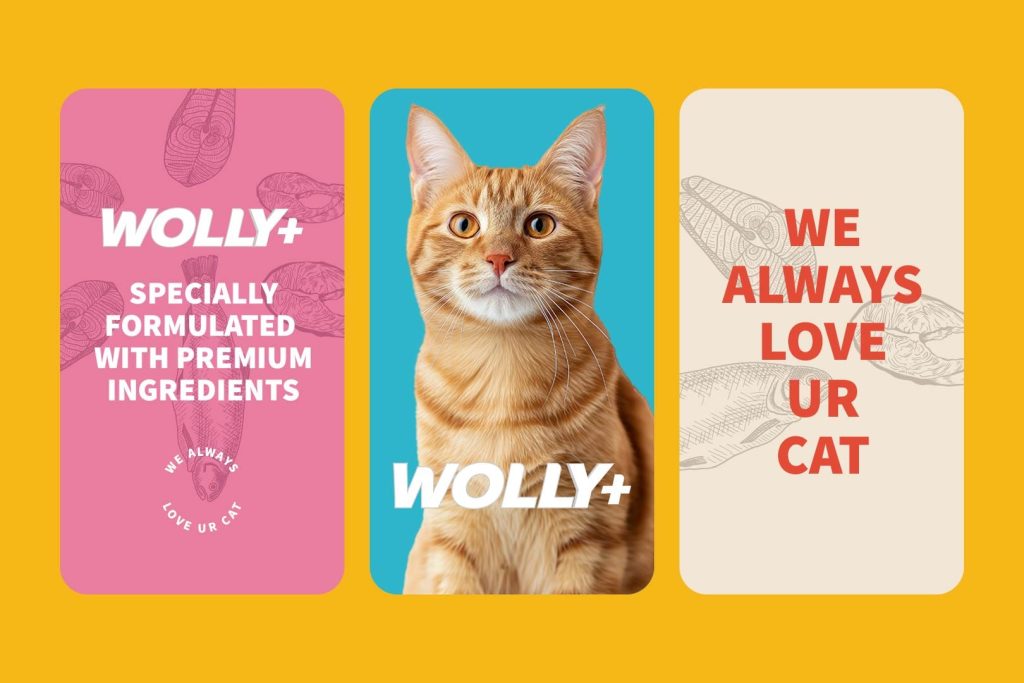 Wolly Pet Food - Logo and Packaging Design by EGGHEAD Branding Agency